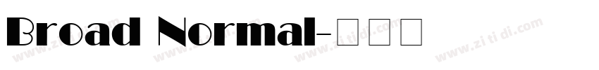 Broad Normal字体转换